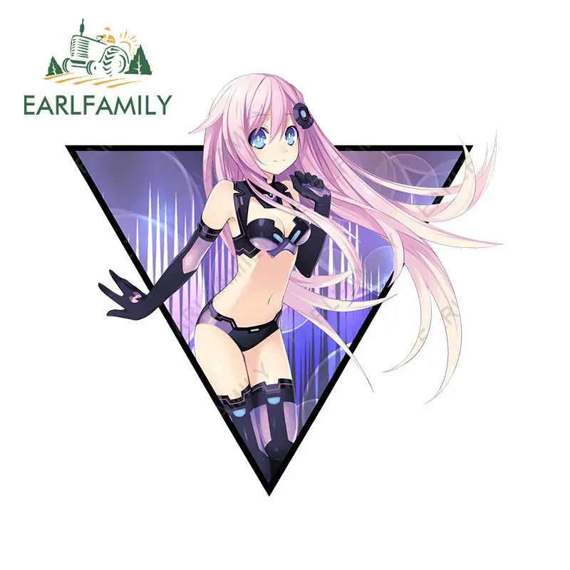 EARLFAMILY 13cm x 12.5cm for Hyperdimension Neptunia mk2 P Car Stickers Sunscreen Vinyl Decal Anime Trunk Laptop Decor Car Goods