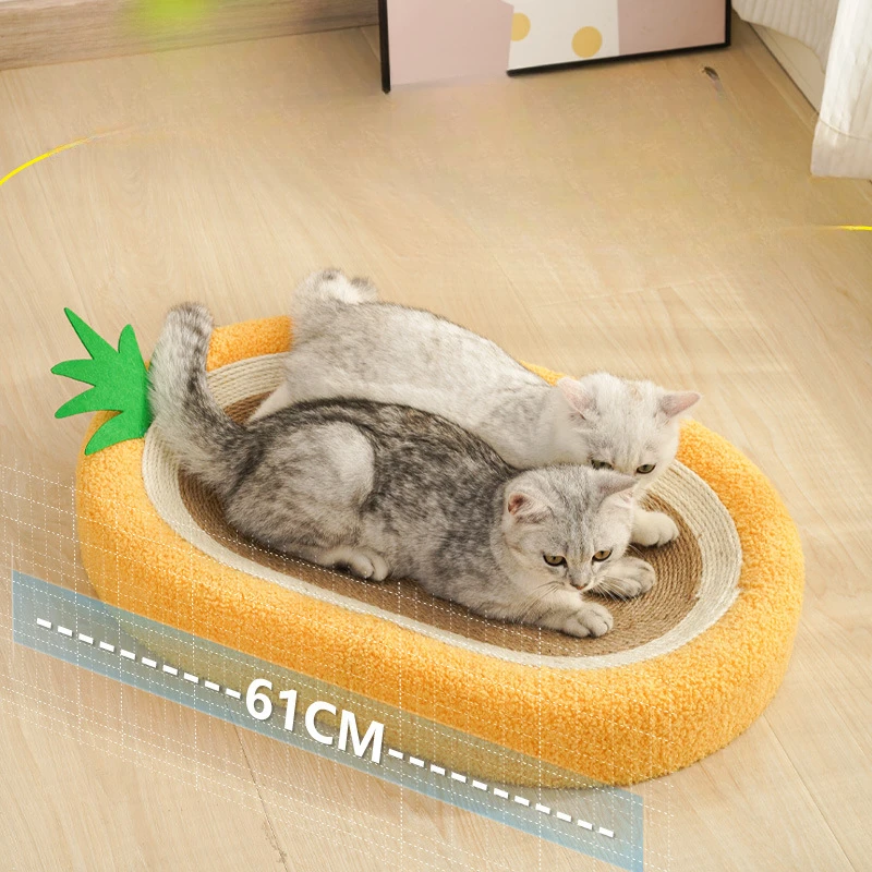 OvalCute Cat Scratcher Bed Oval Sisal Cat Scratching Board Cat House Cat Scraper Round Cat Scratcher for Cats Pet Supplies