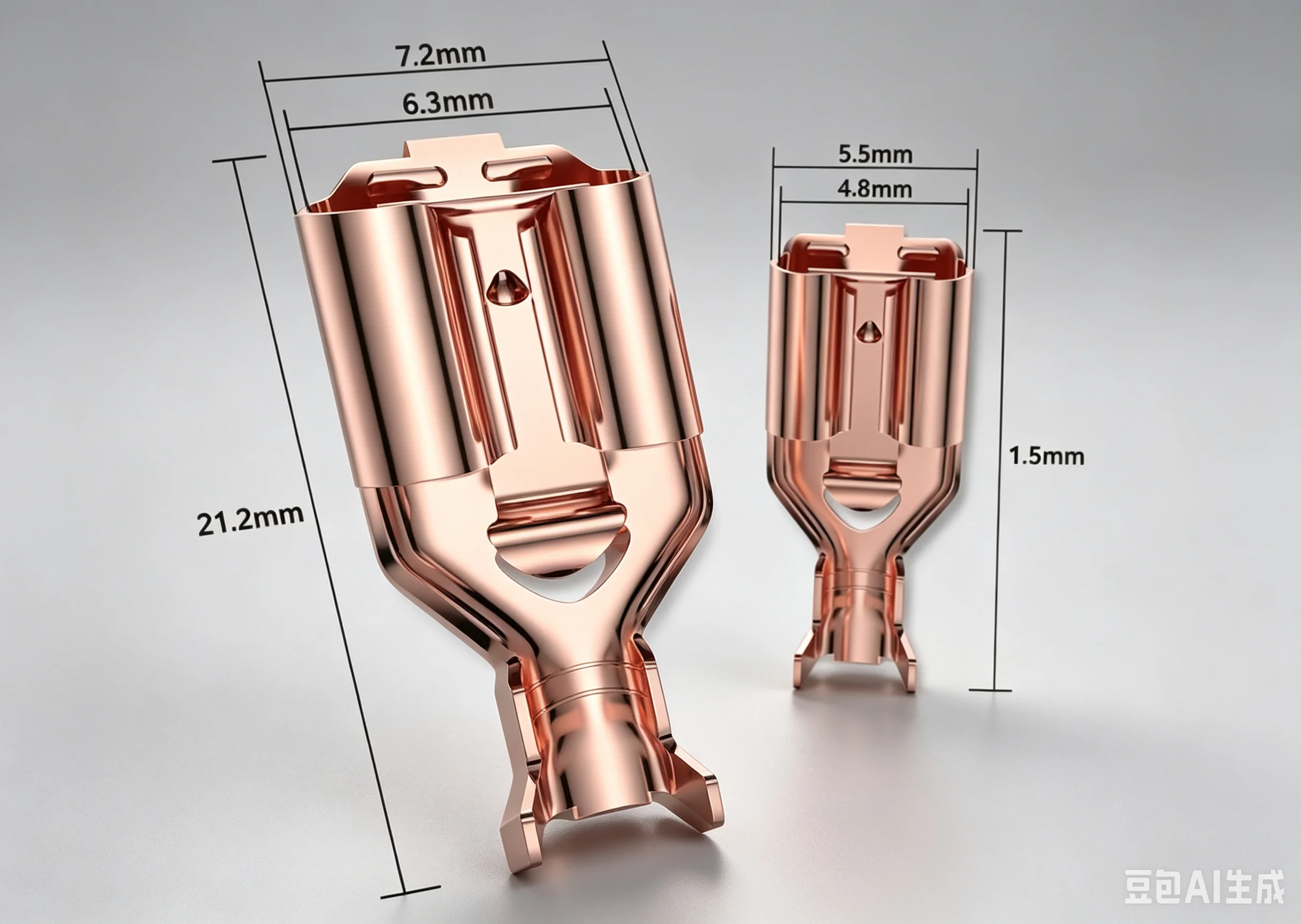 One Roll 5000pcs Flat Push-On Cable 6.3/4.8 Cable crimp phosphor bronze Crimp Terminal for IEC