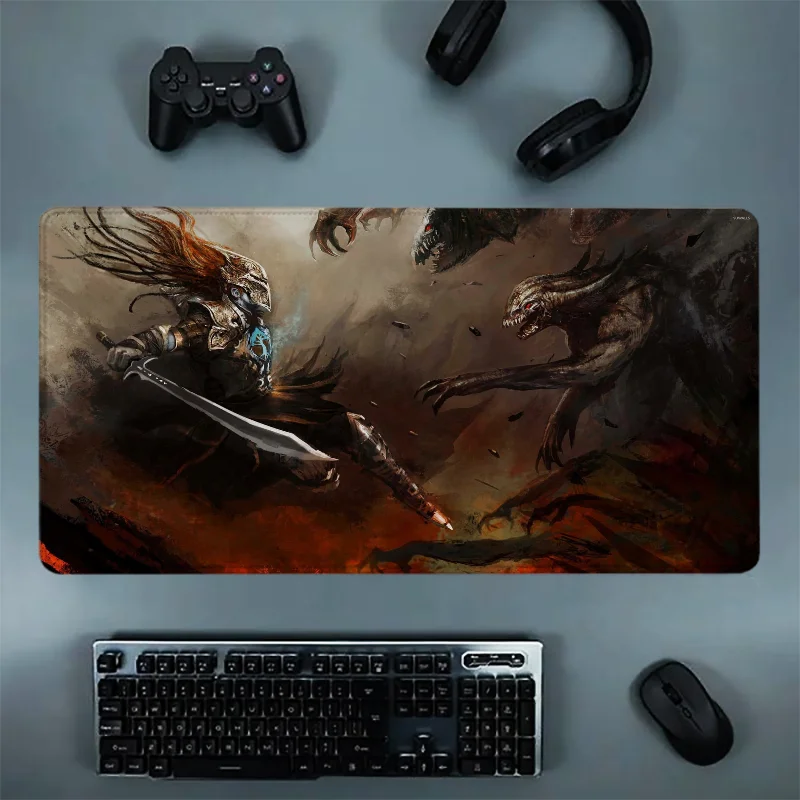 Alas Mouse Game Monster, aksesoris kantor Deskmat alas meja Gamer alas permainan Mause bantalan Pc Xxl Desktop