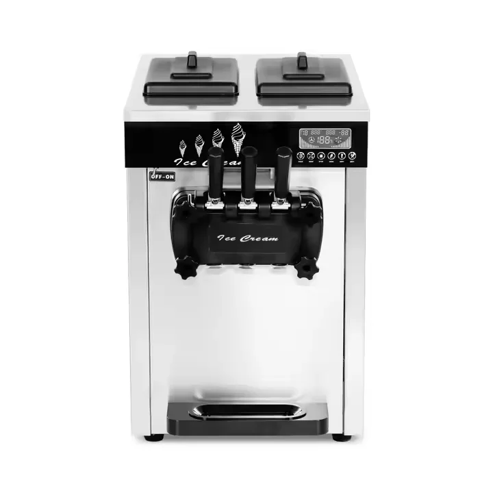 Professional CE Commercial Industrial Continuous Freezer Table Top 2+1 Flovor Soft Ice Cream Machine Maquina De Helados
