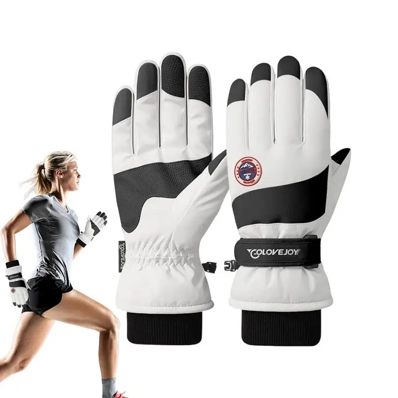 

Winter Ski Gloves 1 Pair Winter Skiing Warm Gloves For Women Waterproof Cold Weather Hand Warmer Anti-Slip Mittens For