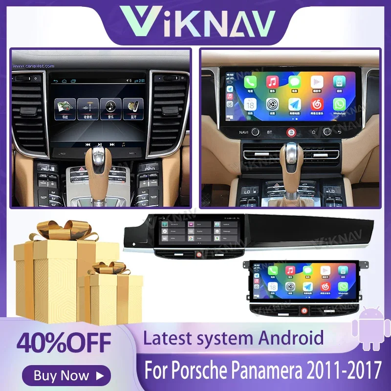 

Viknav Car Radio Head Unit For Porsche Panamera (2011-2017)12.3 inch Carplay Vertical Screen HD LCD Touch Screen GPS Navigation