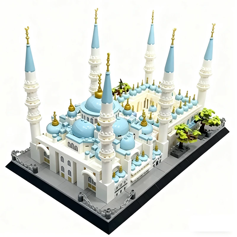 1129pcs Creative Turkey Istanbul Famous Architecture Blue Mosque Building Block Model Sets Bricks Toys Collection For Gifts