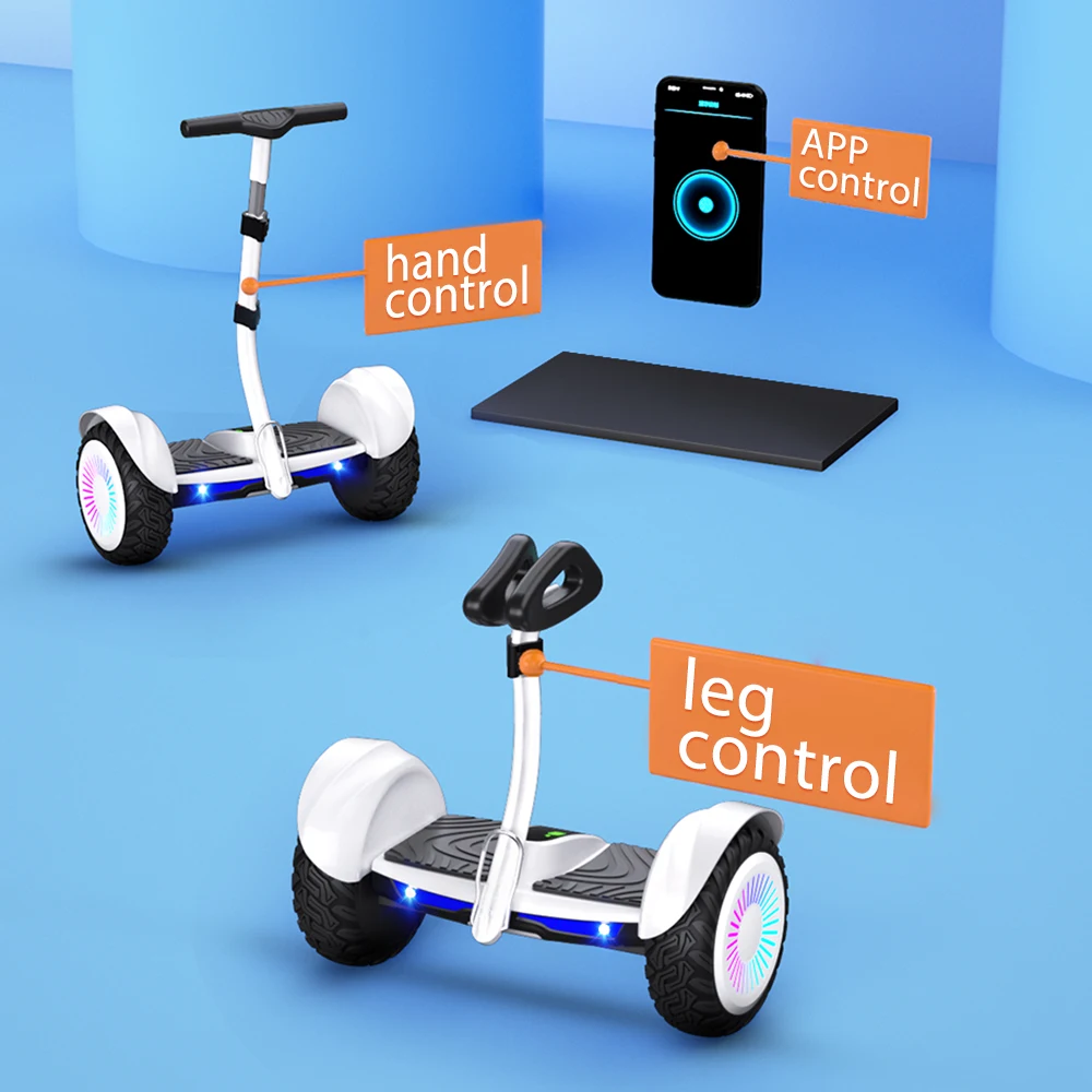 Patinete eléctrico inteligente para niños y adultos, de 10 pulgadas de autoequilibrio aeropatín, 700W, con luces LED