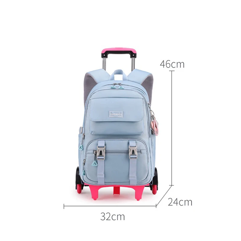 With Wheels Trolley School Bag for Teenagers Girls Rolling Backpack Students Children Schoolbag School Backpack Travel Bags sac