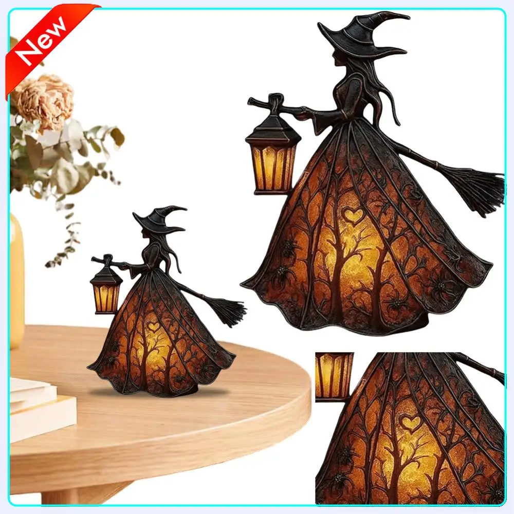 

Хэллоуин Готический Волшебник Ведьма Свет Хэллоуин Ведьма Лампа Жуткий Стоячий Ночник Светящийся Ведьма Фонарь для Спальни Крытый