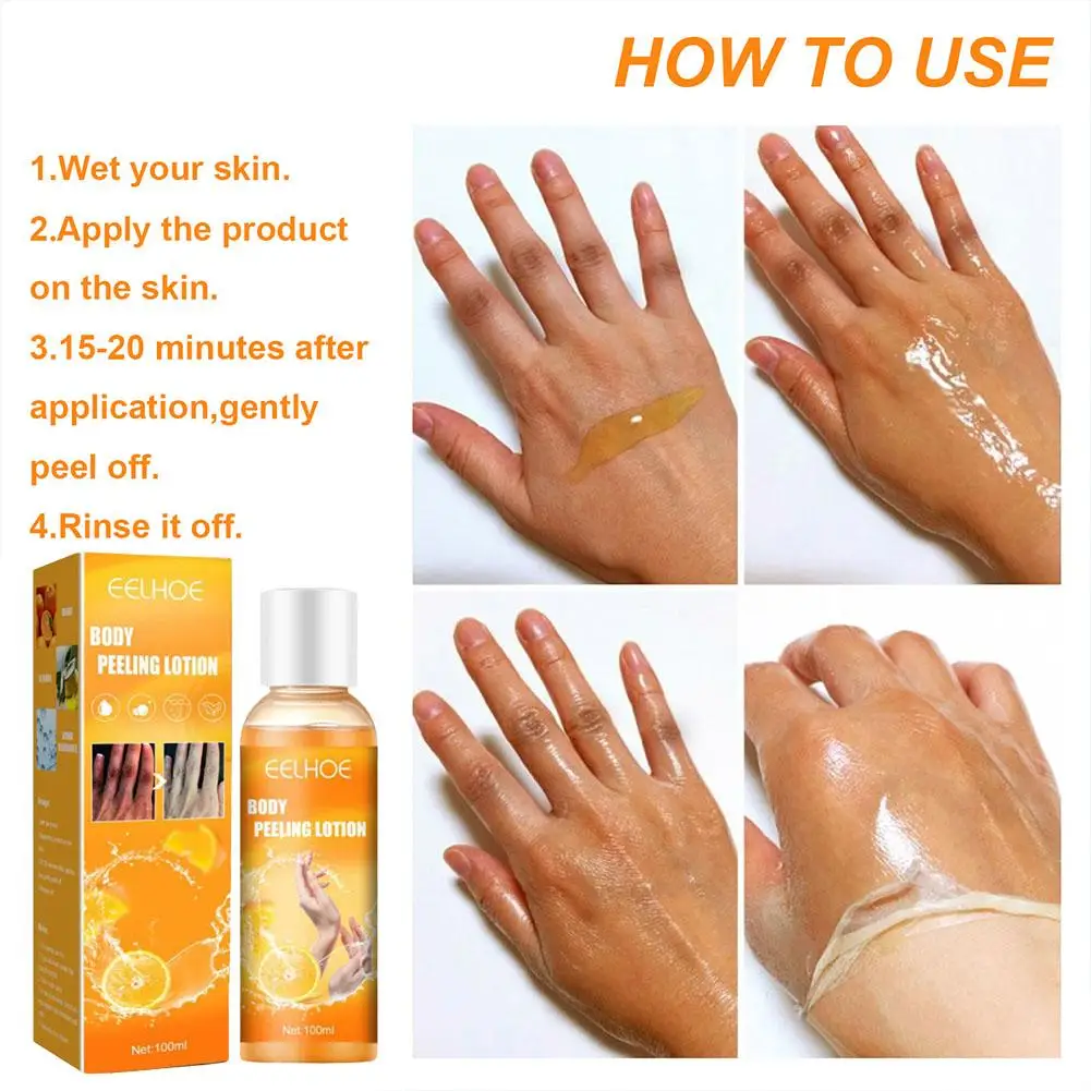 Tearable Gel Orange Peel Exfoliating Gel Peeling Cream Care Spots Face Body Skin Dark Fingers Lighten Armpits Exfoliate Ski X0A7