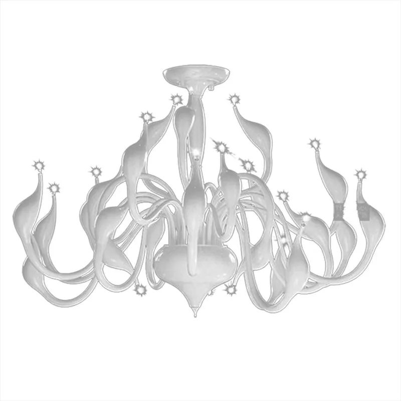 Luxury Swan LED Chandeliers Bedroom Foyer Villa Pendant Lights Lustre Black White Red Gold Hanging Lamp Home Decor Fixture