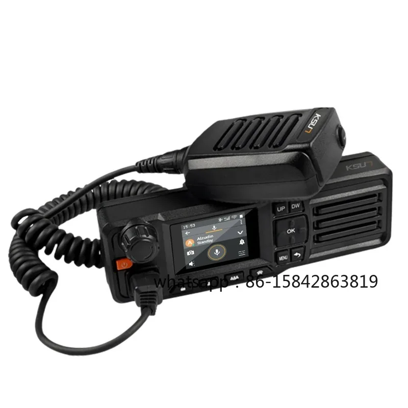 ZL50 Autoradio Langstrecken-Lautsprechermikrofon Walkie-Talkie 100km 4G GPS WLAN Internet Bluetooth Fahrzeugfunk Kompatibel mit ZELLO APP