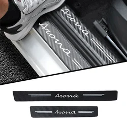 4PCS Car Door Sill Protector Carbon Fiber Film Threshold Strip Stickers Decals for SEAT Arona Ibiza Leon Altea MK3 Cordoba Cupra