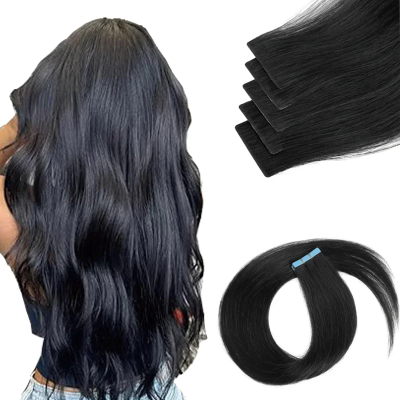 

Невидимая лента для наращивания человеческих волос, инъекционная лента Remy для наращивания волос, бесшовная лента из искусственной кожи с утком на волосах, 10 шт./упак., добавление объема