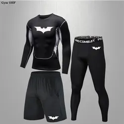 Men's Running Fitness Training Sports Set Cycling Basketball Exercise Tights Slow Running Quick Drying Sports Suit Men's Sports