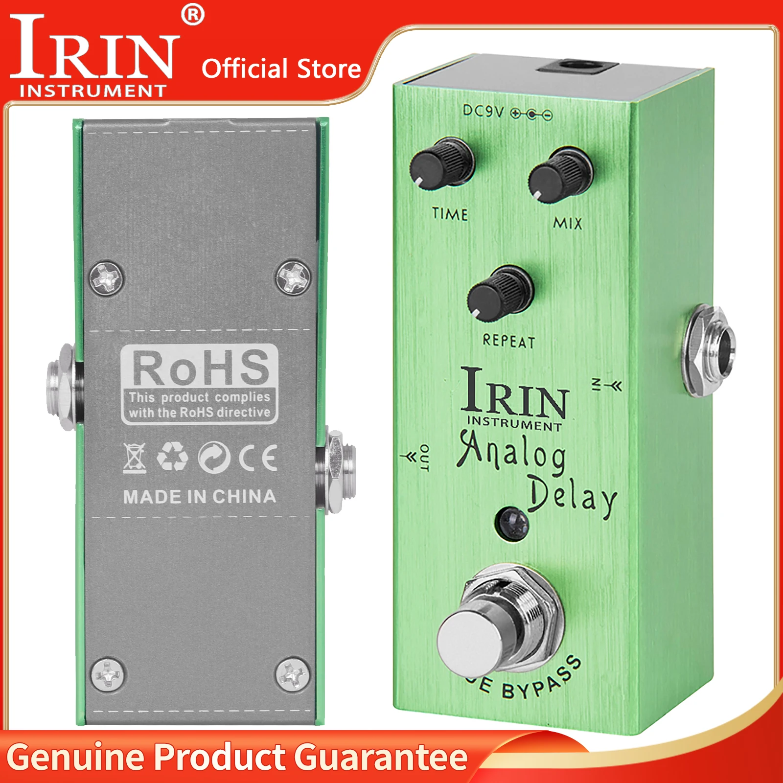 IRIN AN-02 Guitar Analog Delay Effects Pedal Digital Circuit Delay Effect Pedal True Bypass Electric Guitar Accessories & Parts