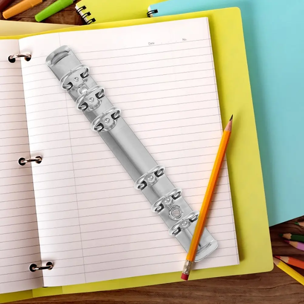 5Pcs A6 Binder Mechanism 6 Ring Loose Leaf Binder Replacement for Notebook Planner DIY Journal Binding Combs File Folder