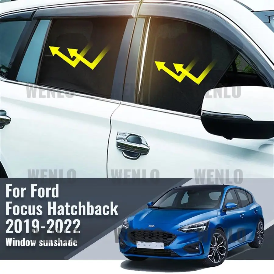 

For Ford Focus MK4 Hatchback 2019-2024 Magnetic Car Sunshade Visor Front Rear Windshield Frame Curtain Side Window Sun Shade