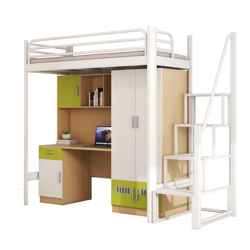 

Customizable High Quality Board Desk Apartment Bed Integrated Dormitory Bed Kids Bunk Bed With Study Table Living Room