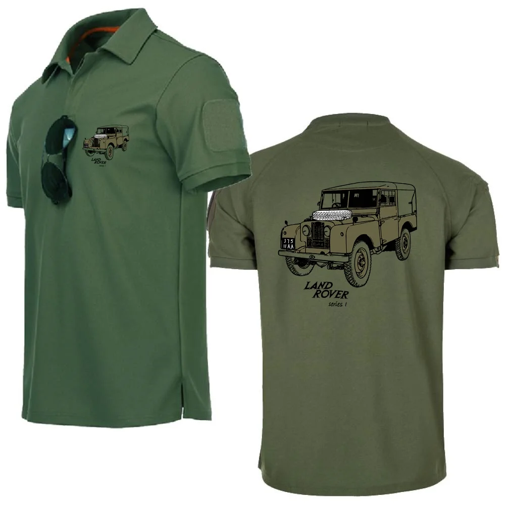 Polo da uomo magliette Land Cars Rover 90 Series Top Tees camicie stile militare Army Car manica corta Jersey Sport Topshirts