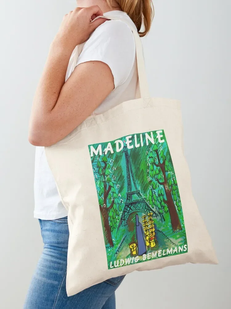 Madeline Vintage Children's Book Cover Tote Bag Custom bag supermarket folding bag reusable grocery bags