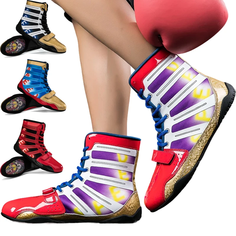 

Unisex luxury brand boxing shoes for men and women wearable fighting shoes for couples sneakers professional wrestling boots