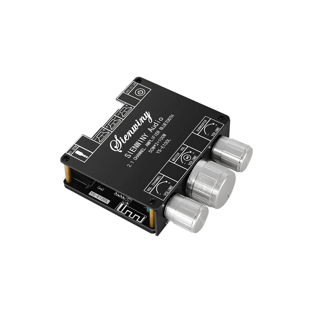 YS-E100L 50WX2+100W 서브우퍼 앰프 블루투스 5.1 디지털 앰프 보드 스테레오2.1 채널 무선 오디오 앰프 앱 제어