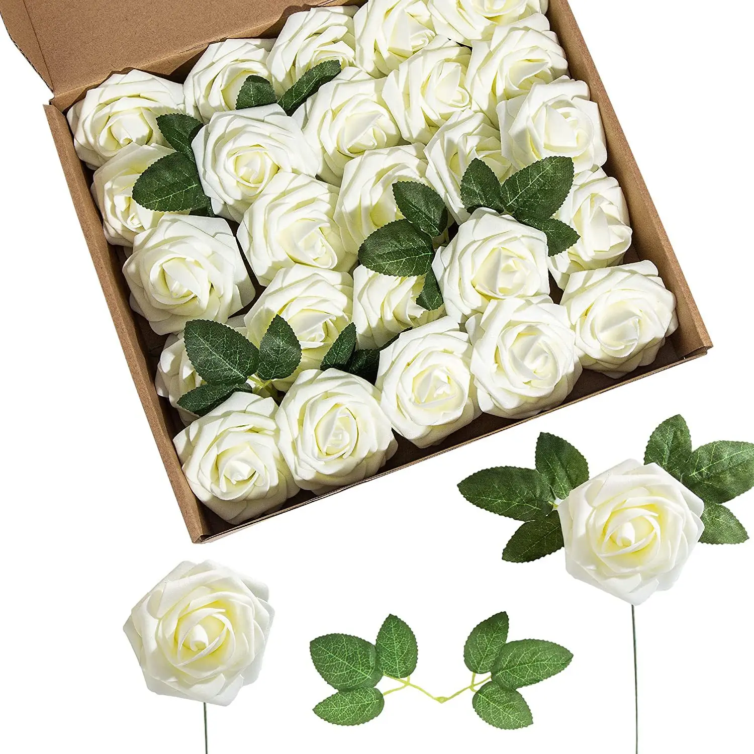 

Diameter 8cm 25pcs Artificial Flowers Fake Flowers Roses For DIY Wedding Bouquets Centerpieces Arrangements Party Home Decor