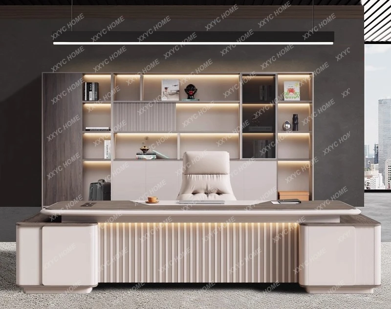 Painted boss desk simple modern light luxury high sense