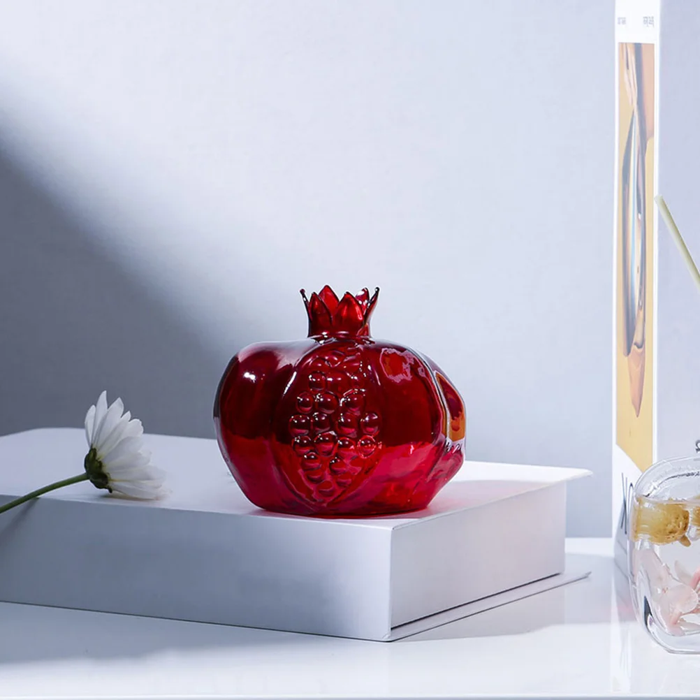 

2Pcs Clear Nordic Style Pomegranate Vase Set Glass Flower Vase Floral Arrangement Decor for Living Room Dining Bedroom Table