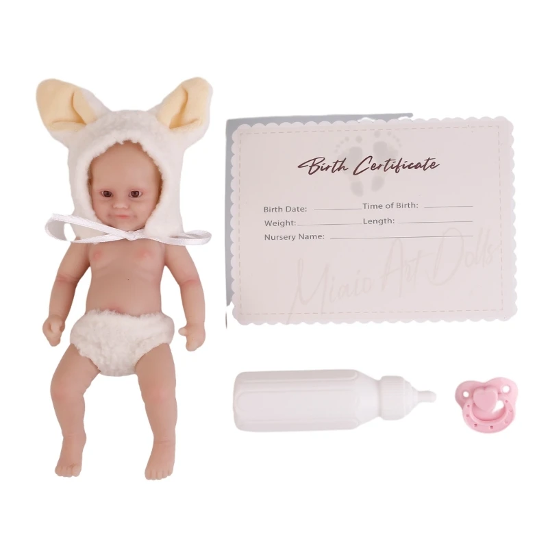 

Small Baby Realistic New Born Baby Dolls Silicone Full Body Mini