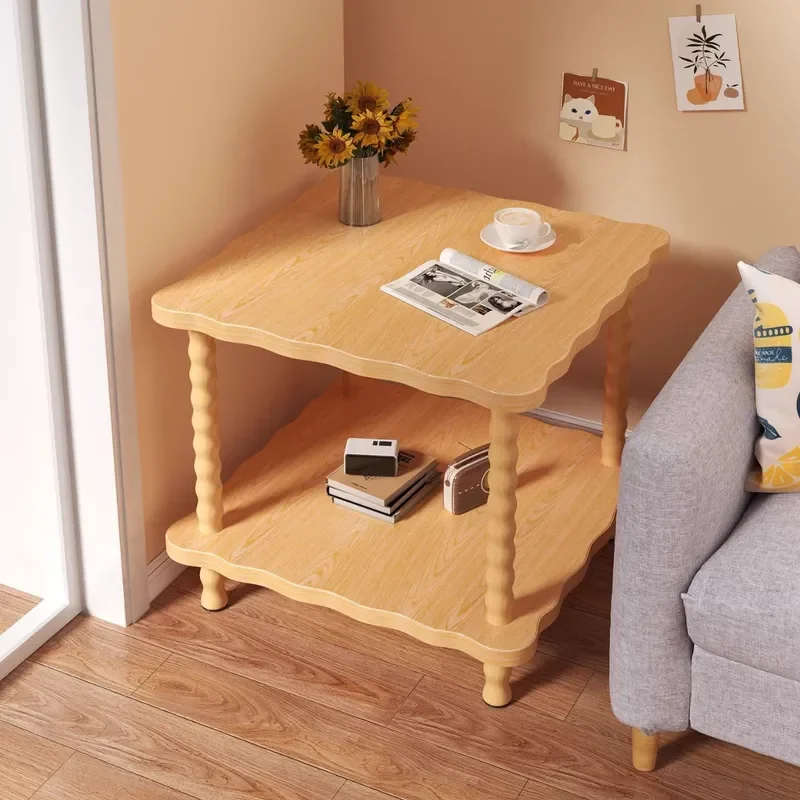 for Sofa Side Cabinet Coffee Table Small Living Room Simple Rental House Apartment Bedside Shelf Balcony Tea Table