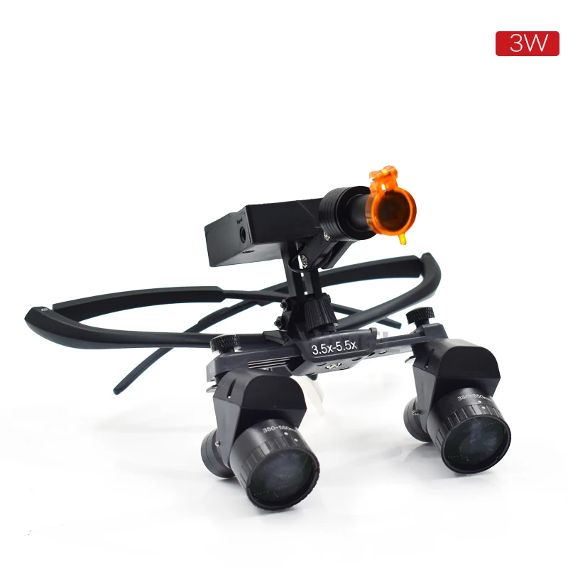 3.5x-5.5x Dental Surgical LED Headlamp variable Magnification Adjust Distance Magnification With 3W/5W LED Wireless Headlight