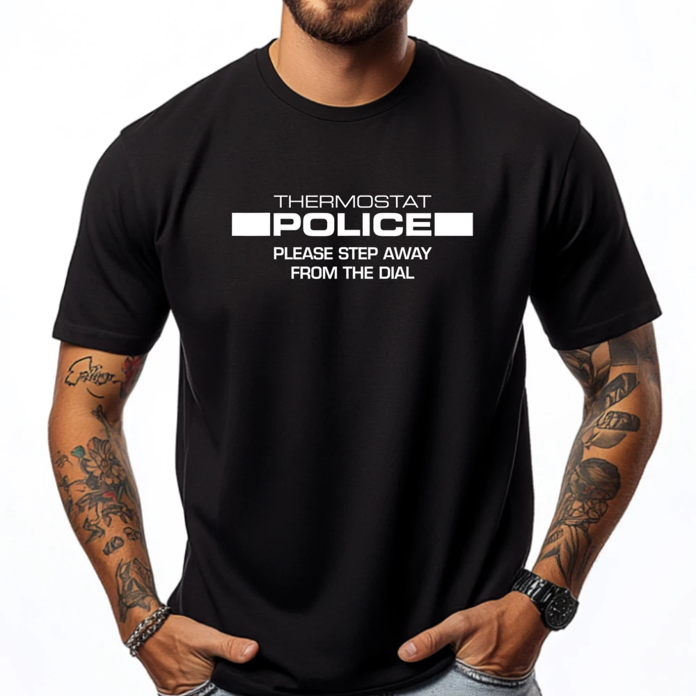

Police Step Away From The Dial Thermostat Wholesale Tshirts 100 Pcs Student Shirts For Men Figures Loose