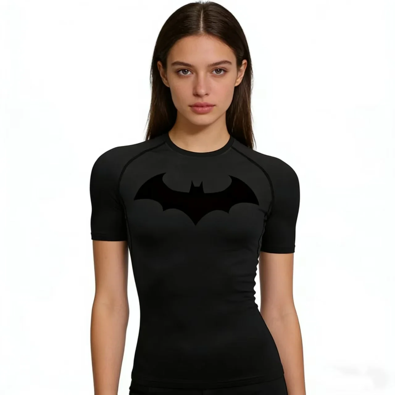 Bat Graphic Kompressions-Shirts für Herren, kurzärmelig, Rashguard, Fitness, Workout, Laufen, T-Shirt, Sommer, sportlich, schnell trocknend, T-Shirts, Oberteile