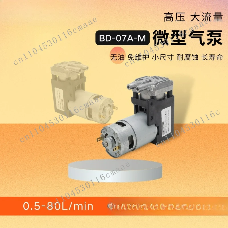 12V24VBD-07A-M piston compressor 6.5bar high pressure pumping air pump inflating high pressure air pump