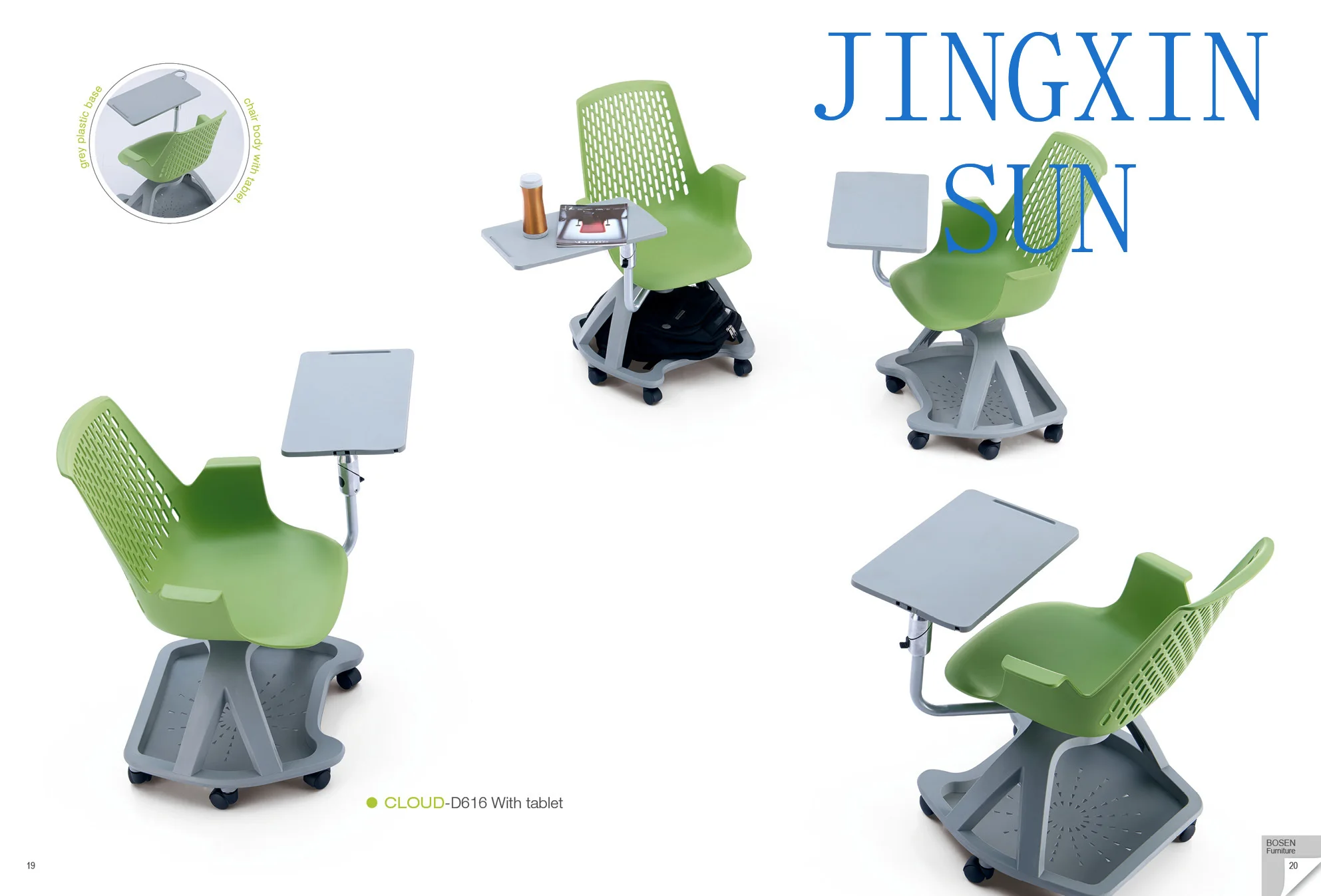 Conference Training Chair/School Office Furniture Learning Computer Chair Mobile and Folding Chair