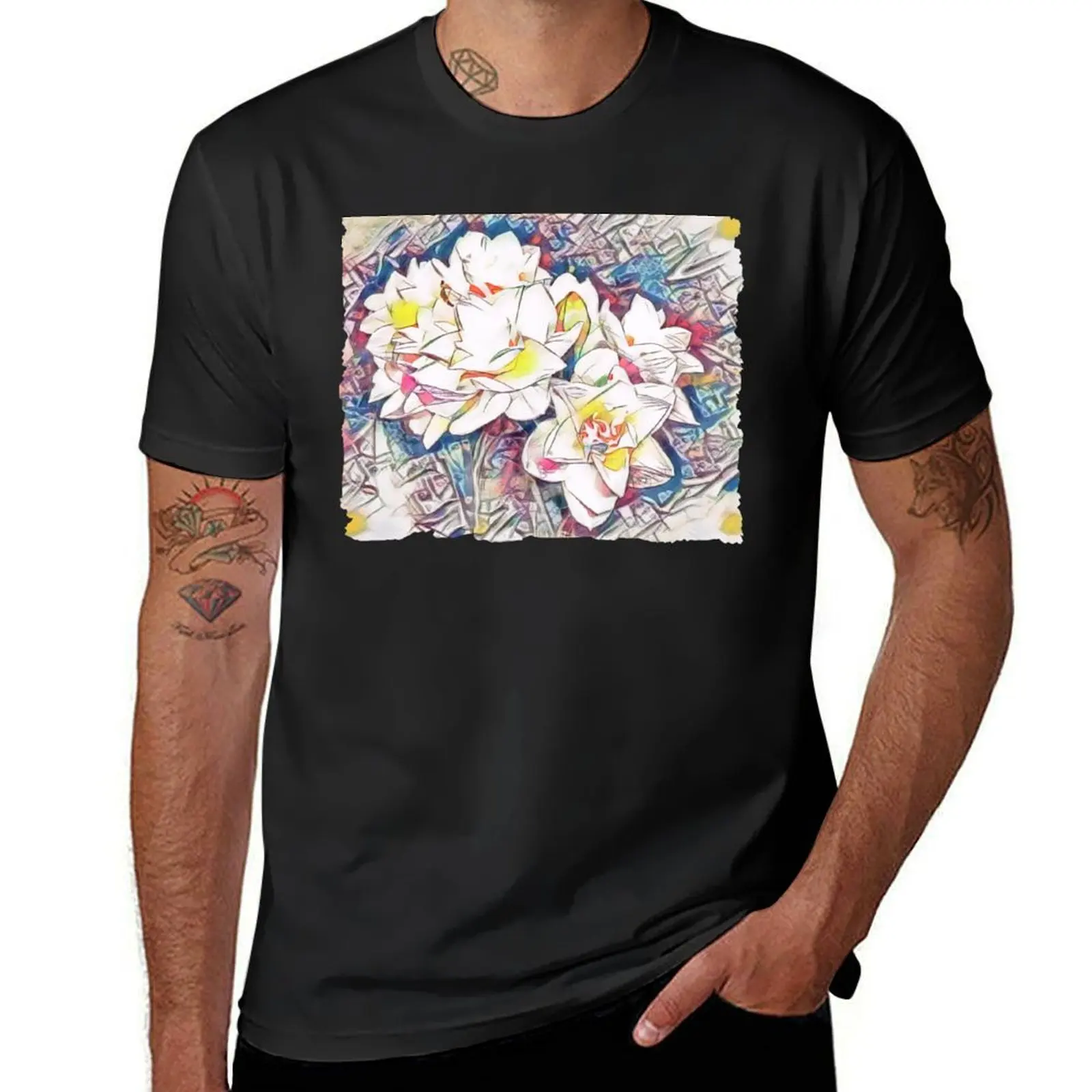 

Spring Flowers Abstract Contemporary Design T-shirt shirts graphic tees anime black t-shirts for men