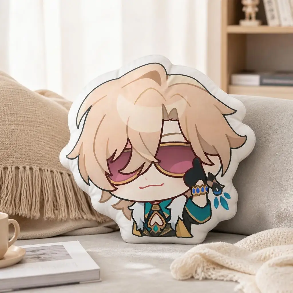 Aventurine Honkai-Star Rail Plush Pillow Cushion Irregular Stuffed Throw Pillow Home Decor Gift Sofa Bed Couch