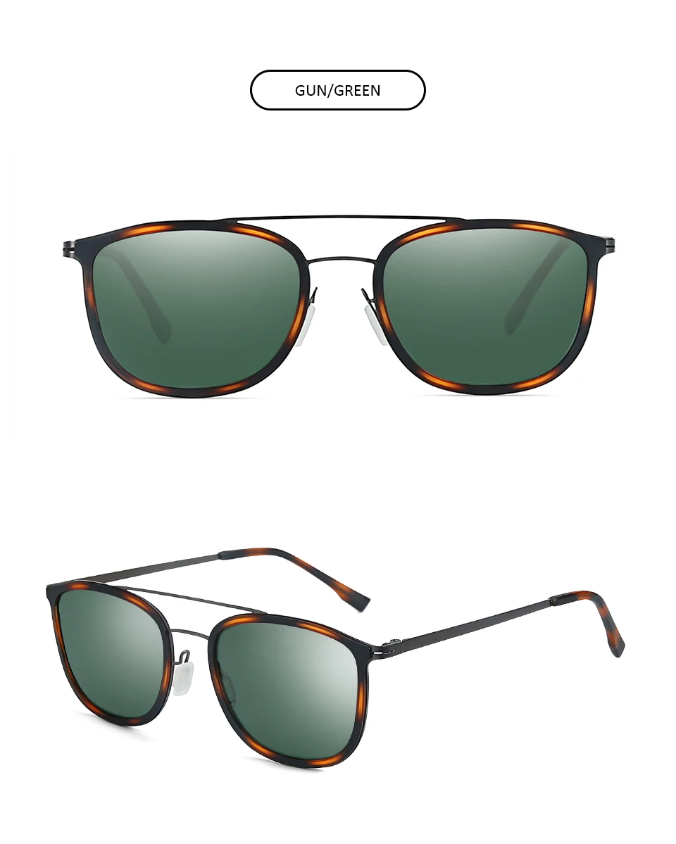Zenottic retro runde polarisierte sonnenbrille-unisex doppelbrücke schatten sonnenbrille bt6301 – Detail 15
