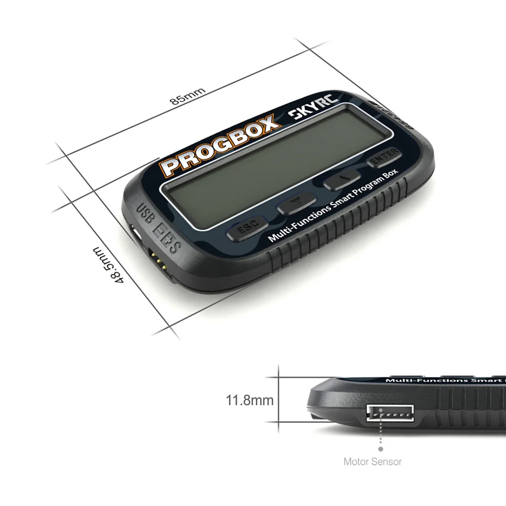 SKYRC PROGBOX Multi-function Smart Program Box For RC Model ESC Setting Servo Motor KV/RPM Tester Battery Monitor SK-300079-01