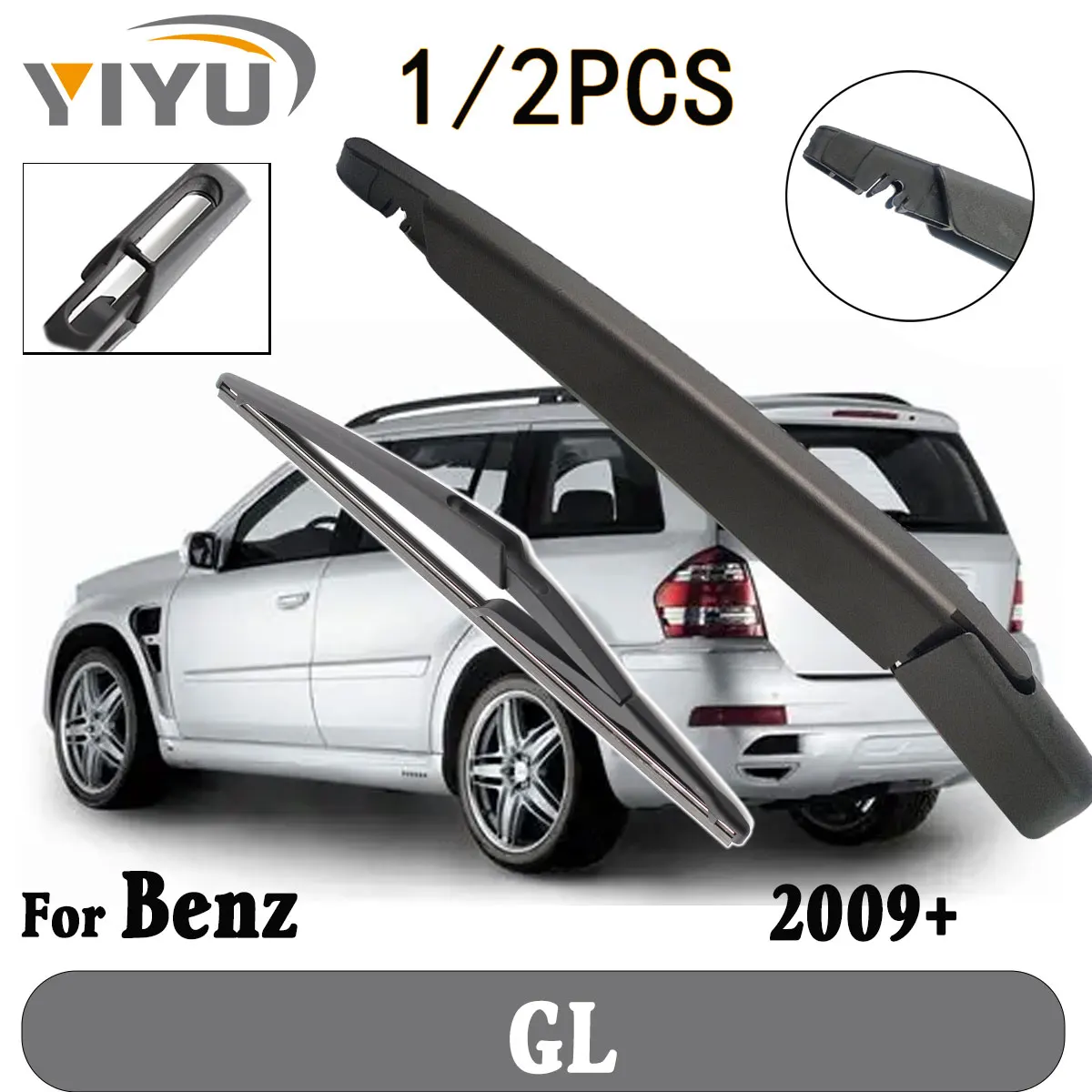 

1/2 шт., щетка заднего стеклоочистителя, рычаг стеклоочистителя, лобовое стекло, чистая задняя дверь, окно, автомобильная щетка от дождя для Benz GL 2009+