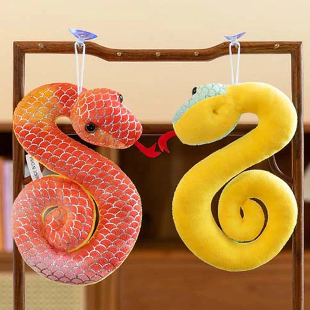 Muñeco de peluche suave, juguete de peluche de serpiente pequeña, colección de Año Nuevo Chino 2025, llavero de serpiente de peluche de 14/18/22cm