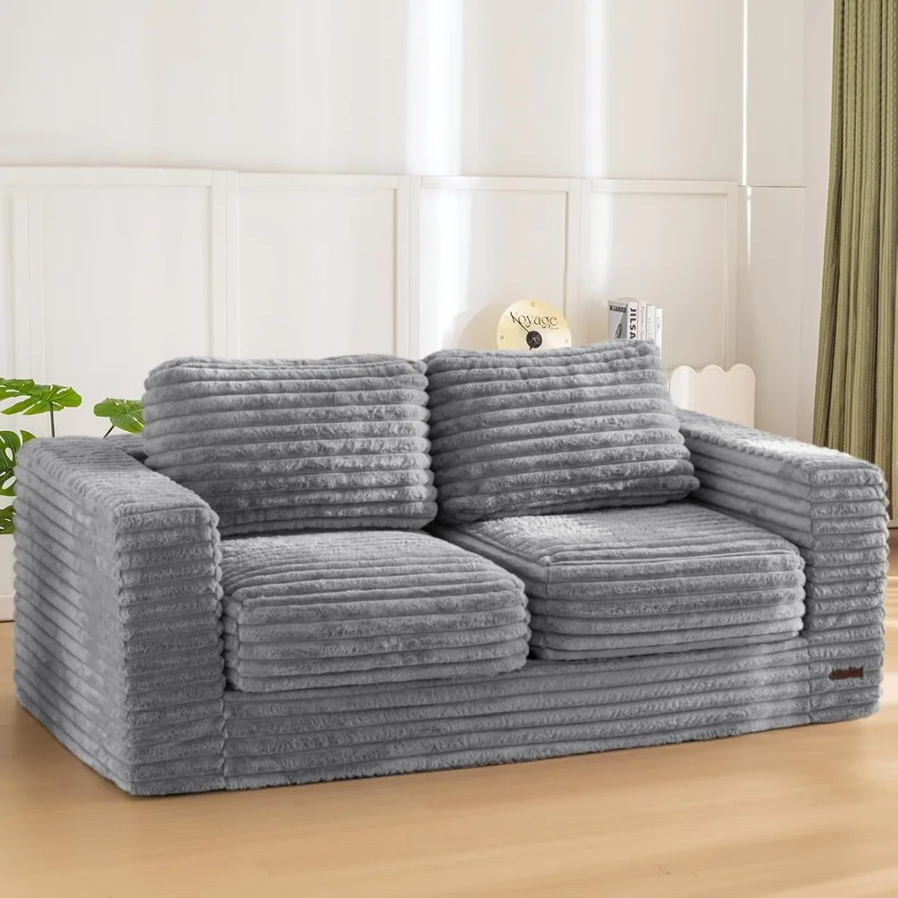 

Bean Bag Chair,Upholstered Loveseat Floor Sofa with Pillows and Armrests, Bean Bag Sofa Plush Chair Bean Bag Couch,Boneless sofa