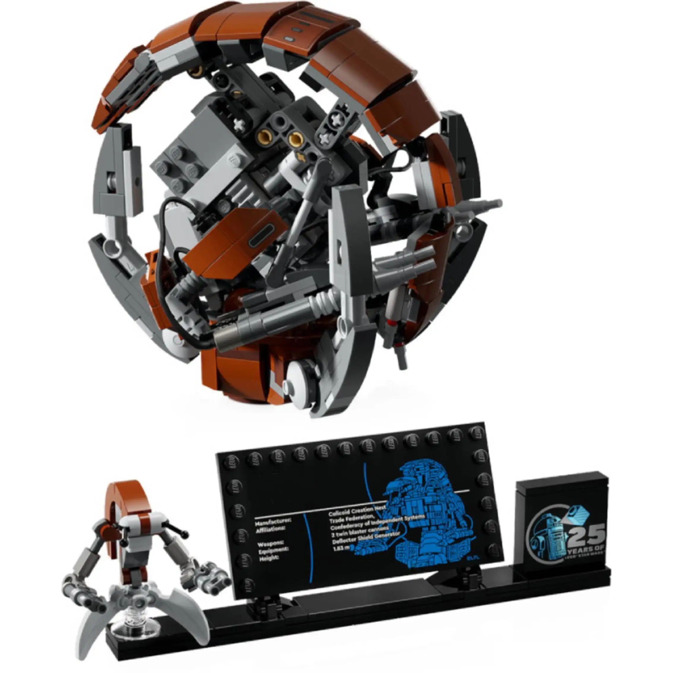 متوفر 583 قطعة ألعاب ساخنة Spcaeship نموذج Droideka قابل للبناء مكعبات بناء هدايا ألعاب للبالغين متوافقة مع 75381 جزيئات