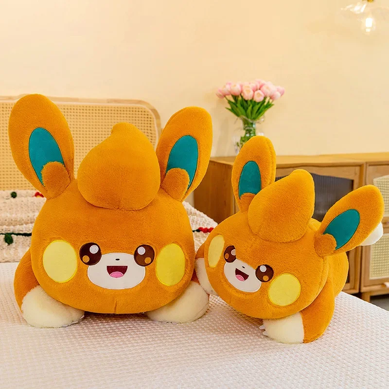 In Voorraad Item 35Cm Pokemon Rondom Pluchen Speelgoed Kinderspeelgoed Cartoon Kussen Slapende Metgezel Kussen Leuke Cadeaus Voor Kinderen