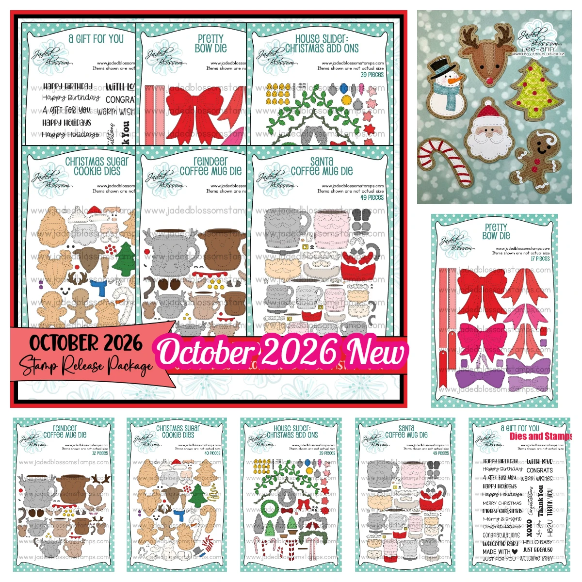 Jaded Blossom Hübsche Schleife Gnome-Freunde: Frosch Metall-Stanzformen Stempel für DIY Handgemachte Scrapbook-Karten Kalender Oktober 2026 Neu