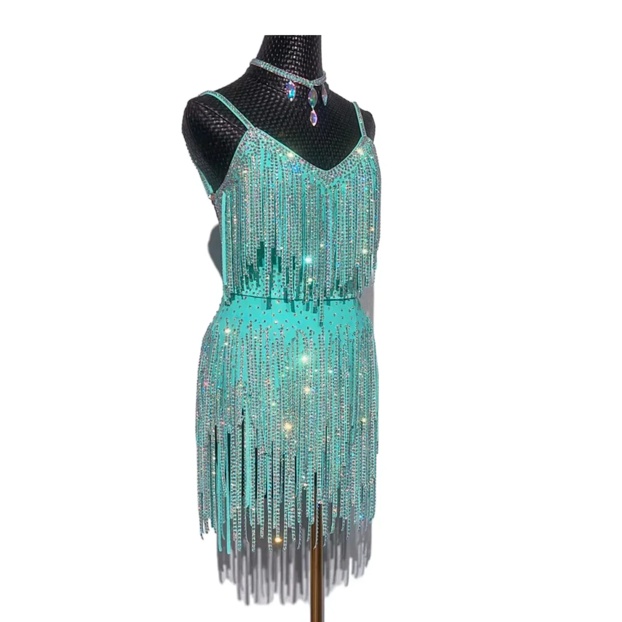 Vestido de dança latina feminino sênior personalizado cha tango vestido de dança crianças adulto palco profissional desempenho vestido