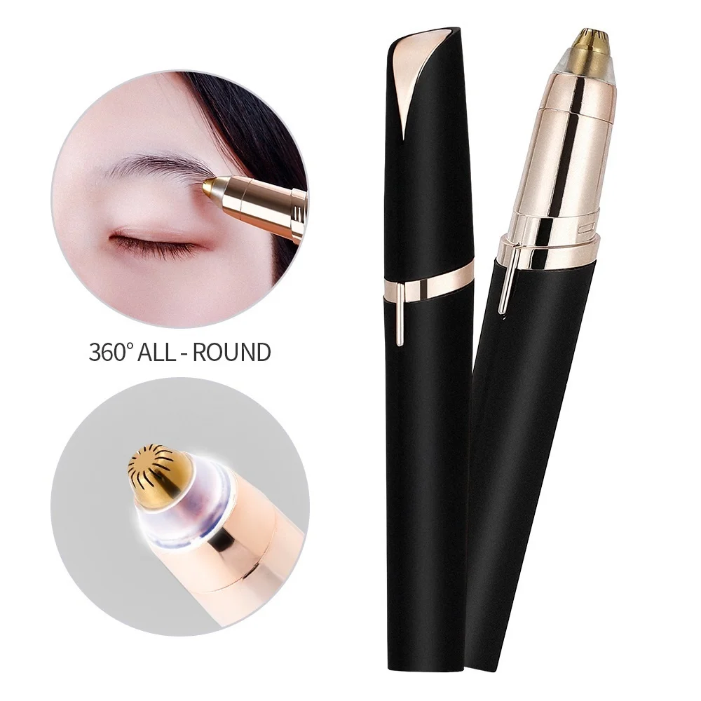 Electric Brows Trimmer LED Lighted Expoliator Remove Redundant Face Eyebrow Hair Remover Shaver Eyebrow Razor Painless Expoliate