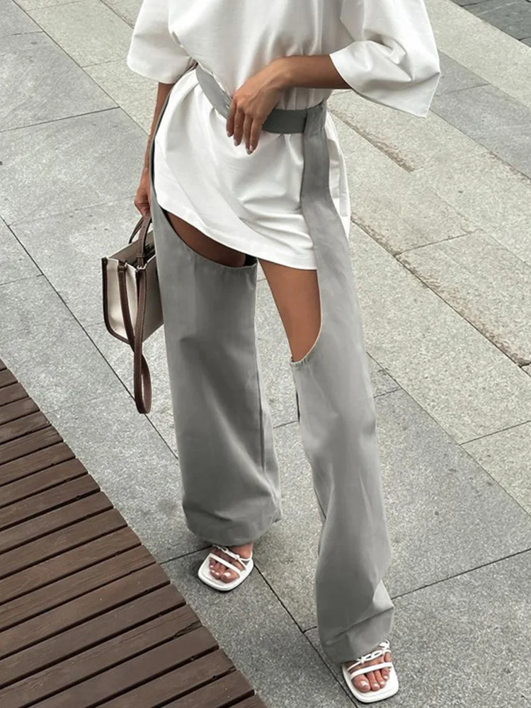 Aynaray Spring Summer 2024 Women Sexy Fashion Solid Trousers Streetwear High Waist Straight Pants For Women