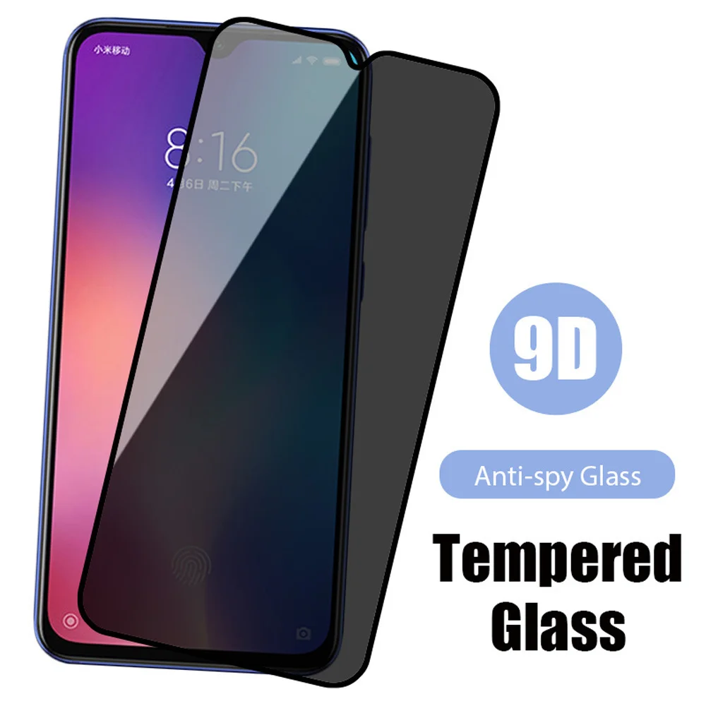 Private Full Cover Screen Protector Glass For Realme 7 6 5 3 Pro 7i 6i 5i Anti-spy Protector Glass For Realme C11 C21 C15 C17