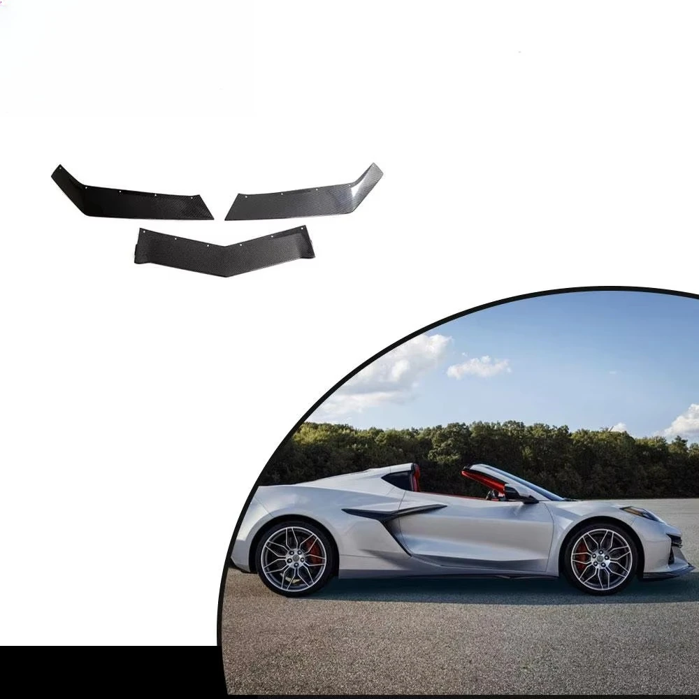 Product Customization CARBON FIBER Front Lip Splitter forChevrolet 2019-Up forCorvette C8 Z06 Z07 Package Upgrade (For: Z06)